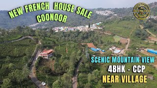 ID 1590  New French House For Sale in Coonoor 4BHK Scenic Mountain View on Bus Route [upl. by Mars18]