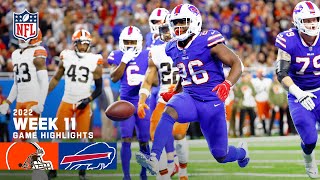 Cleveland Browns vs Buffalo Bills  2022 Week 11 Game Highlights [upl. by Hteboj402]