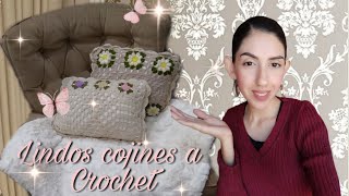 Cojines tejidos a crochet paso a paso  faciles [upl. by Ardnekal]