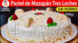 🎂Pastel de Mazapán Tres Leches Sin Horno  VickyRecetaFacil [upl. by Aleacim434]