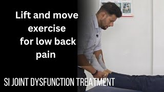 low back pain relief exercise for SI joint dysfunction patient  Back pain treatment series [upl. by Chatwin89]