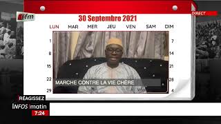 1 jour au SENEGAL  30 septembre 2021  MARCHE CONTRE LA VIE CHÈRE  30 septembre 2024 [upl. by Giverin572]