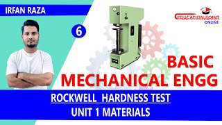 RockWell Hardness Test  Basic Mechanical Engineering RGPV BTech 1st Year  Irfan Raza [upl. by Yerfej]