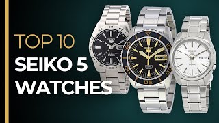 Top 10 SEIKO 5 Watches  The BEST Watches for Under 200 [upl. by Notsob]