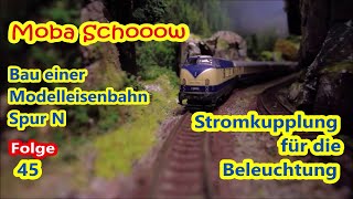 45 Modelleisenbahn Spur N  Elektrische Magnetkupplung für die Beleuchtung GENIAL [upl. by Ayahsal930]