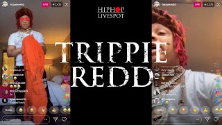 Trippie Redd Instagram Live 11219  New LA Crib and Mystery Woman [upl. by Inavoj]