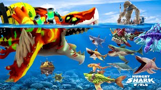 BIG NUCLEAR MELTDOWN SHARK EAT ALL SHARK HUNGRY  BIG KEMPY FOOT  HUNGRY SHARK WORLD GAMEPLAY [upl. by Bordiuk504]