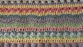 Fun striped crochet blanket tutorial  EASY crochet afghan  baby blanket  throw [upl. by Yatnuahc208]