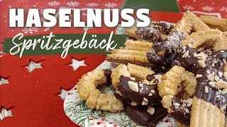 Haselnuss Spritzgebäck im Fleischwolf  Weihnachtsgebäck Rezept [upl. by Diraj]