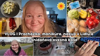 VLOG I Procházka manikúra nákup v Lidlu a moje snídaňová ovesná kaše [upl. by Sucramaj453]