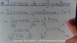 Isomérie de configuration  géométrie Cis et Trans Représentation de Fischer [upl. by Esilanna]