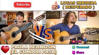 DUELO DE GUITARRAS PAOLA HERMOSIN VS LUCAS IMBIRIBA CUAL ES TU FABORITDEJALO EN LOS COMENTARIOS [upl. by Acisset469]