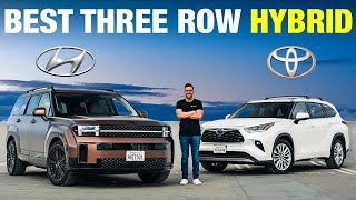 Hyundai Santa Fe vs Toyota Highlander 3Row Hybrid SUV Battle [upl. by Lipps]