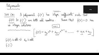 Class 1 Problems on Polynomials  ISICMI 2025 [upl. by Waylen216]