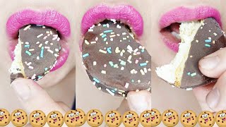 ASMR Emoji Rainbow Marshmallow Chocolate Cookies Meringue Eating Sounds Compilation [upl. by Iredale866]