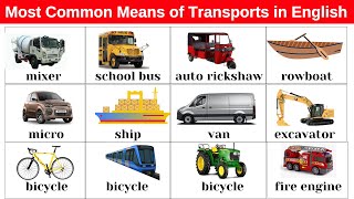 Lesson 14 Learn 20 Transport Names List Means of Transport Name [upl. by Leuamme]