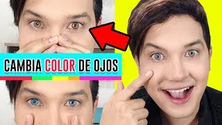 COMO CAMBIAR EL COLOR DE OJOS CON LENTILLAS DE COLORES  BIOKINESIS  AndyZaturno [upl. by Fanni4]