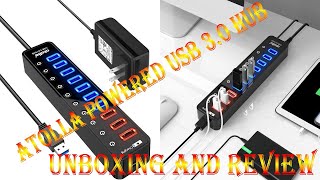 Atolla Powered USB 30 Hub  Unboxing and Review  2022 [upl. by Ariahs23]