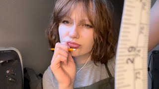 asmr mumbling and measuring 📝 examining you with inaudible  unintelligible whispers [upl. by Siugram926]