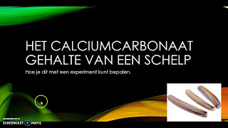 bepaling massapercentage calciumcarbonaat in een schelp [upl. by Atalee]