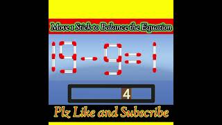 Solve the puzzle by moving 1 stick Puzzle game for science exhibitionMatchstick puzzle with answer [upl. by Eagle371]