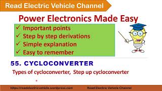 55 Types of Cycloconverterstep up cycloconvertermidpoint typebridge type cycloconverter [upl. by Lachman]