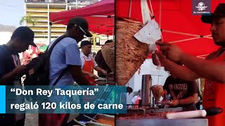 ¡De pastor Taquería de CDMX regala tacos en Acapulco [upl. by Torrance]