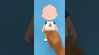 Dressing JJ Crafts for Kids cocomelon crafting artandhome diy shorts cartoonsforkids [upl. by Nnawtna]