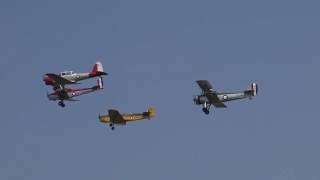 Fly Navy Trainers  Tutor Magister Tiger Moth Chipmunk  Shuttleworth Fly Navy Airshow 2016 [upl. by Cohbert903]