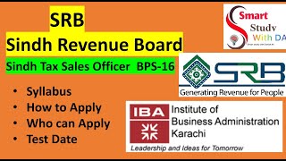 Sindh Sales Tax Officer Bps16  SRB Sindh Revenue Board Jobs Govt Jobs in Sindh [upl. by Toole746]