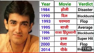 Aamir Khan hit and flop film list  Aamir Khan all movie list  Aamir Khan ki Sabhi filmen [upl. by Ylro820]