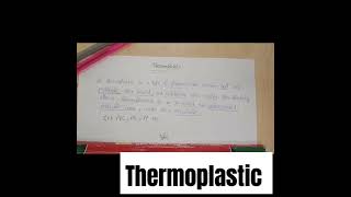 Thermoplastic thermoplastic thermoplastics cipet engeneering study educational students [upl. by Eelreveb]