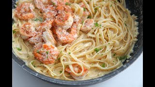 Creamy Shrimp Alfredo Pasta [upl. by Emmuela]