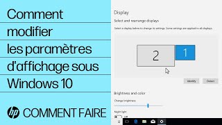 Comment modifier les paramètres daffichage sous Windows 10  HP Support [upl. by Asetal]