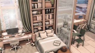 aspiring author apartment  The Sims 4 speed build [upl. by Adile]