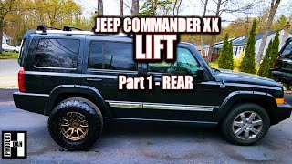 3 INCH JEEP COMMANDER XK LIFT FOR 33s PART 1  REAR [upl. by Yeloc]