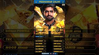 Peshawar Zalmi Squad for PSL 9 psl peshawarzalmi babarazam [upl. by Ylsel]