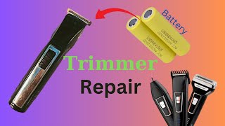 Shaving Machine Repair at Home  How to Repair Hair Trimmer  Battery Repair [upl. by Nrubloc]