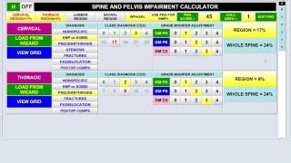 SPINE IMPAIRMENT RATING CALCULATOR [upl. by Asirak]