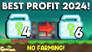 HOW TO PROFIT WITH 4 DL BEST PROFIT 2024  GrowTopia Profit [upl. by Naawaj949]