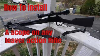 How to install a scope on a Rossi rio Bravo or any lever action hunting rifle [upl. by Etteval410]