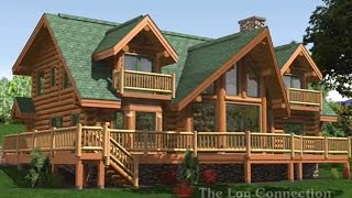 Skeena 2799 Sq Ft Stacked log home [upl. by Ailsun975]