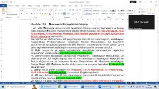 Konstitusiyaquot94 və 95 quotmaddələr Milli Məclisin müəyyən etdiyi ümumi qayda və həll etdiyi məsələlər [upl. by Gregorius]