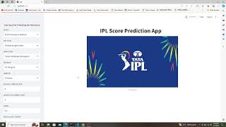 IPL Score Prediction  Machine Learning Project APP [upl. by Warner]