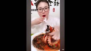 Octopus Mukbang🐙😐  Chinese mukbang  spicy octopus [upl. by Seniag738]