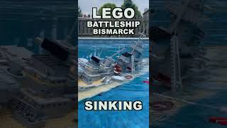 LEGO Battleship Bismarck Sinking lego battleship bismarck sinkingship [upl. by Olra174]