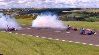 3X MB339 ONE CRASH  2X MB339 RC SYNCHRO FLIGHT TO MUSIC  Jetpower Messe 2015 [upl. by Brezin]