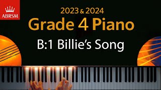 ABRSM 2023 amp 2024  Grade 4 Piano exam  B1 Billies Song  Valerie Capers [upl. by Twila608]