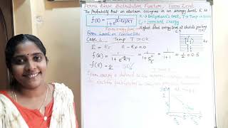 Fermi Dirac Distribution Function Fermi Level [upl. by Yelsek221]