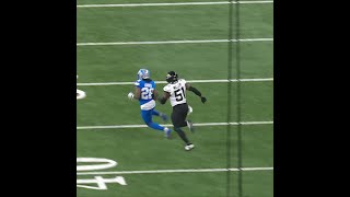 Jahmyr Gibbs with a spectacular catch for a 55yard Gain vs Jacksonville Jaguars [upl. by Aronos84]